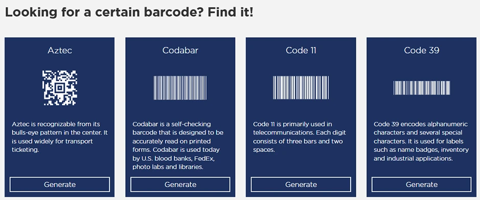 Barcodegenerator step 1