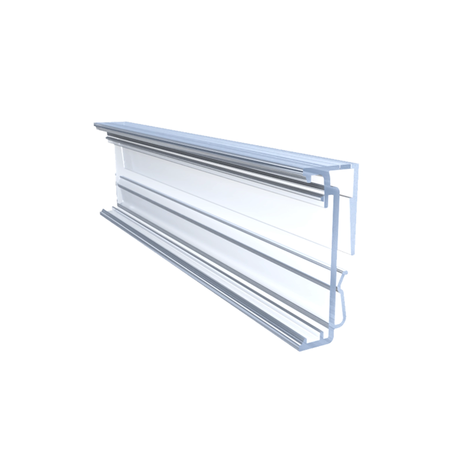 Plastic rail for attaching ESL