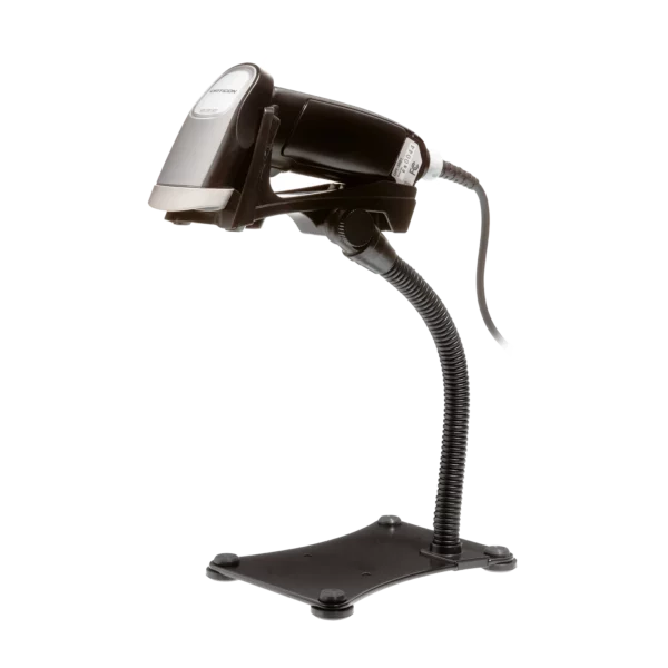 cabled barcode handheld scanner OPI-3601 on a stand