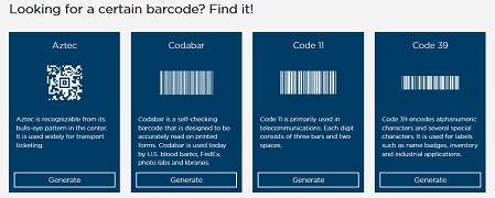 Barcode Generator Code Field