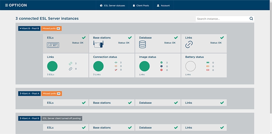 ESL cloud Dashboard