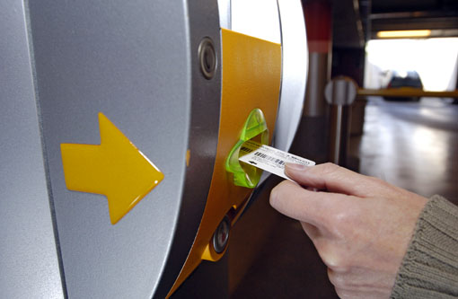 Parking ticket machine with Opticon barcode engine inside